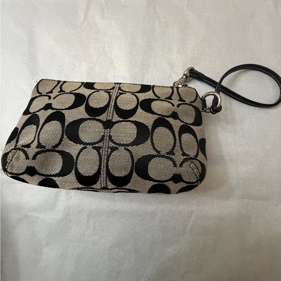 Coach Y2K Black and Gray Signature Wristlet